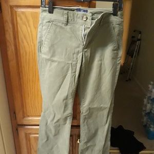 AEO dark green 4Long kick boot pants